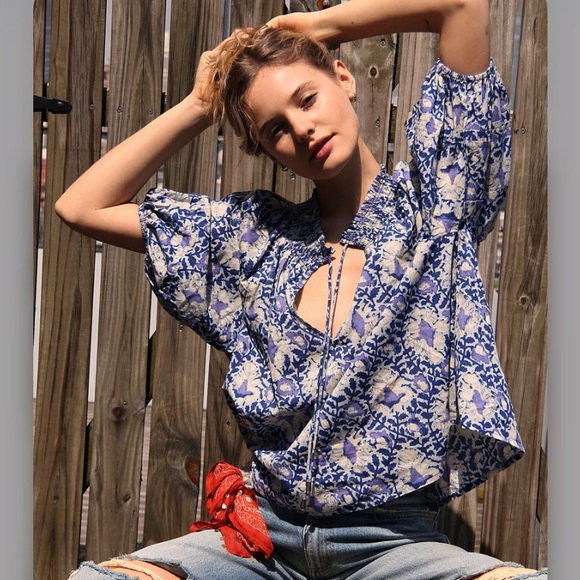 Free People Tops - Free People Willow Printed Blouse